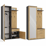 GARDEROBA DUO ANTRACYT DĄB ARTISAN