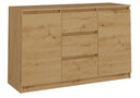 KOMODA 2D3S 120 DRZWI SZUFLADY DĄB ARTISAN