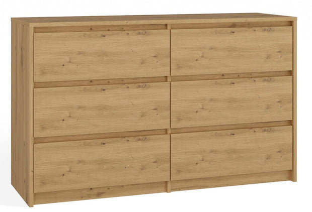 KOMODA SZAFKA KARO 6 SZUFLAD K120 DĄB ARTISAN
