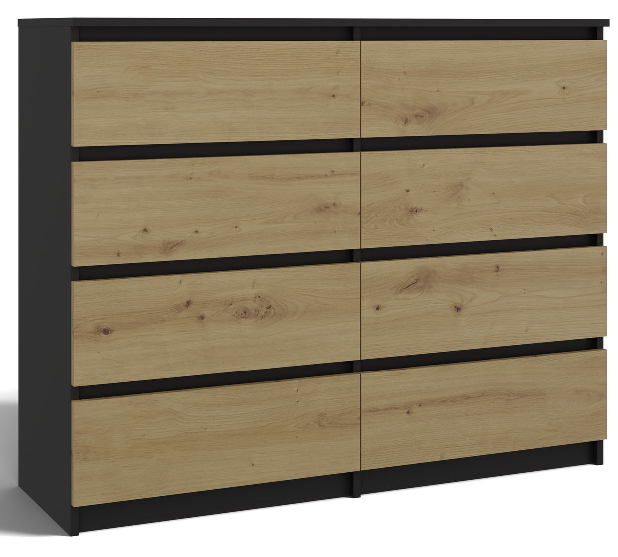 KOMODA MALWA M8 140 ANTRACYT / DĄB ARTISAN