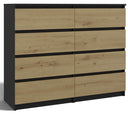 KOMODA MALWA M8 140 ANTRACYT / DĄB ARTISAN