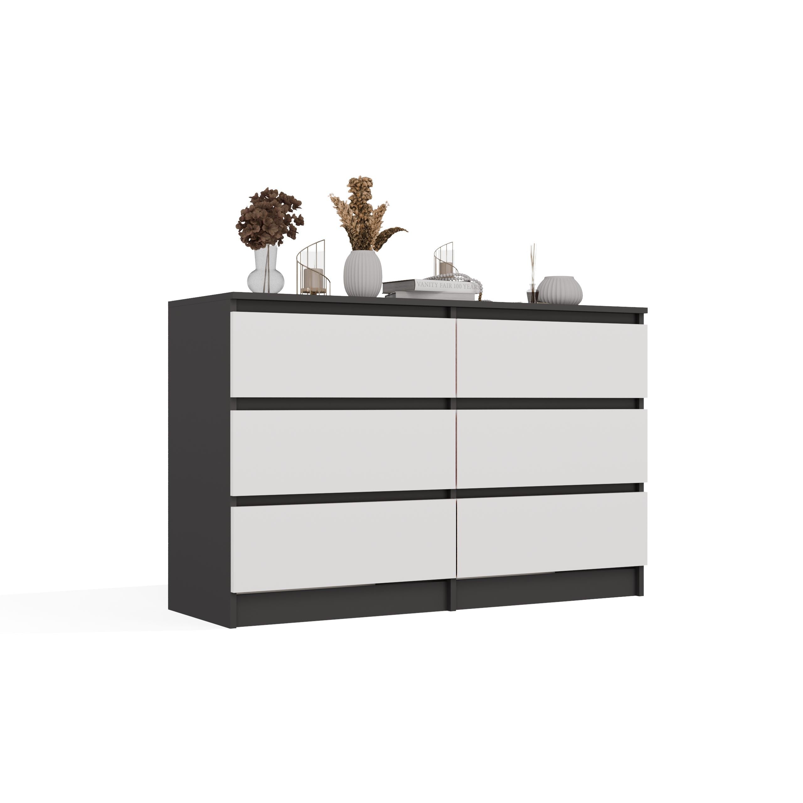 KOMODA MALWA M6 120 ANTRACYT / BIAŁY