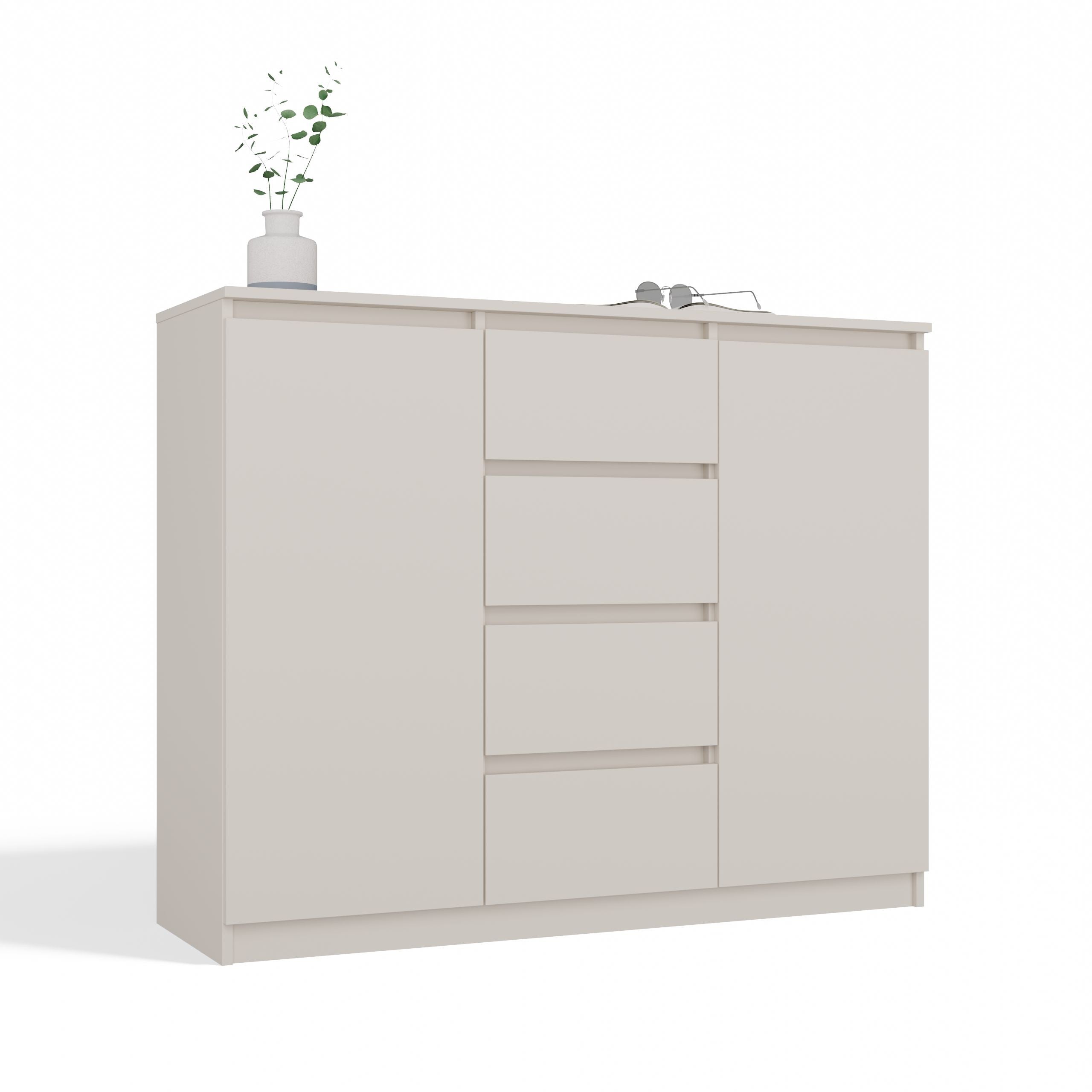 KOMODA SZAFKA 2D4S 120 - KASZMIR BEŻ