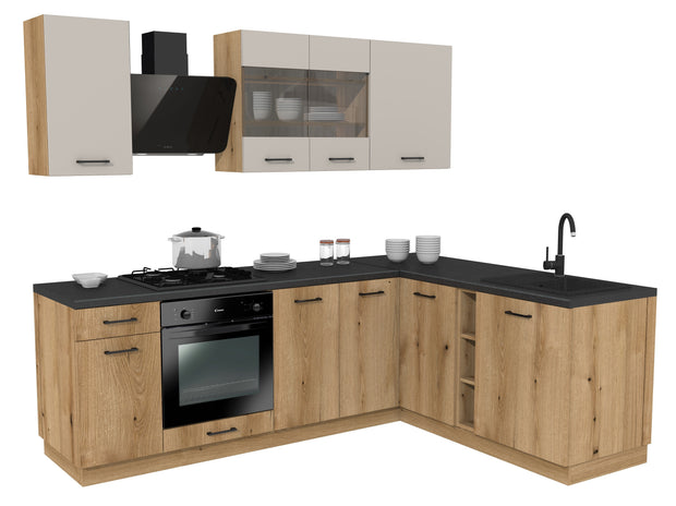 KUCHNIA VARIO 240X180CM KASZMIR/EVOKE C10/BLAT DISTRICT BEZ AGD