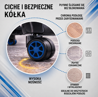 FOTEL OBROTOWY GAMINGOWY KRZESŁO DRIFT NIEBIESKI