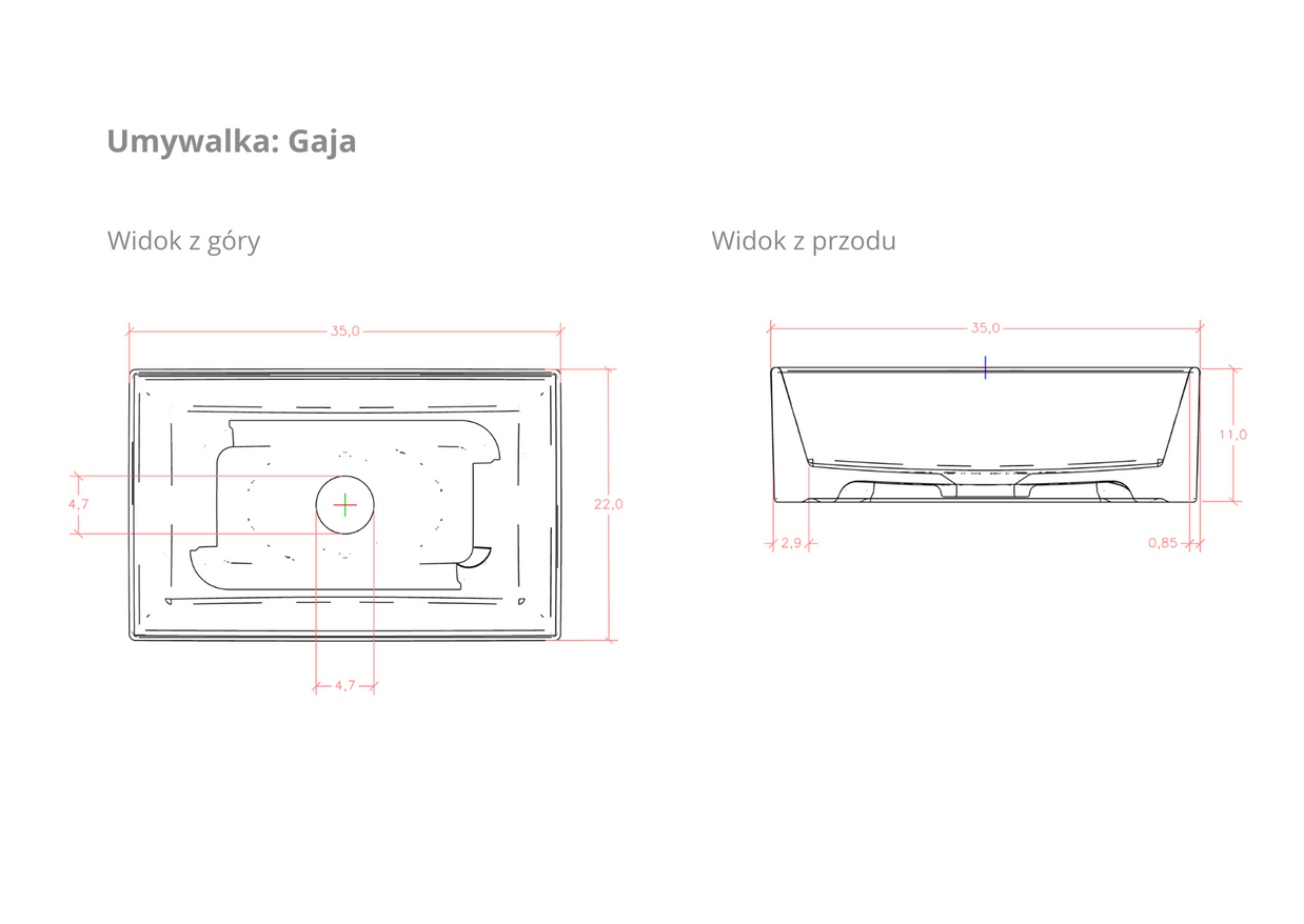 Umywalka nablatowa - Gaja - wymiary.png