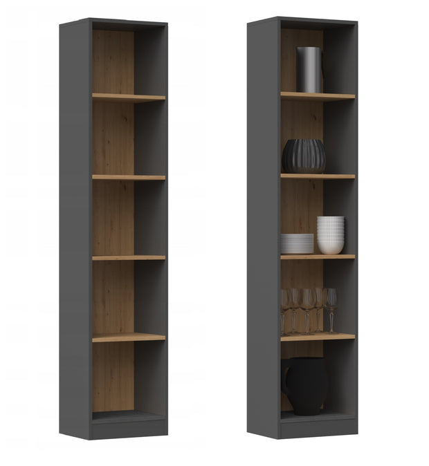 REGAŁ R40 40CM NA KSIĄŻKI ANTRACYT DĄB ARTISAN