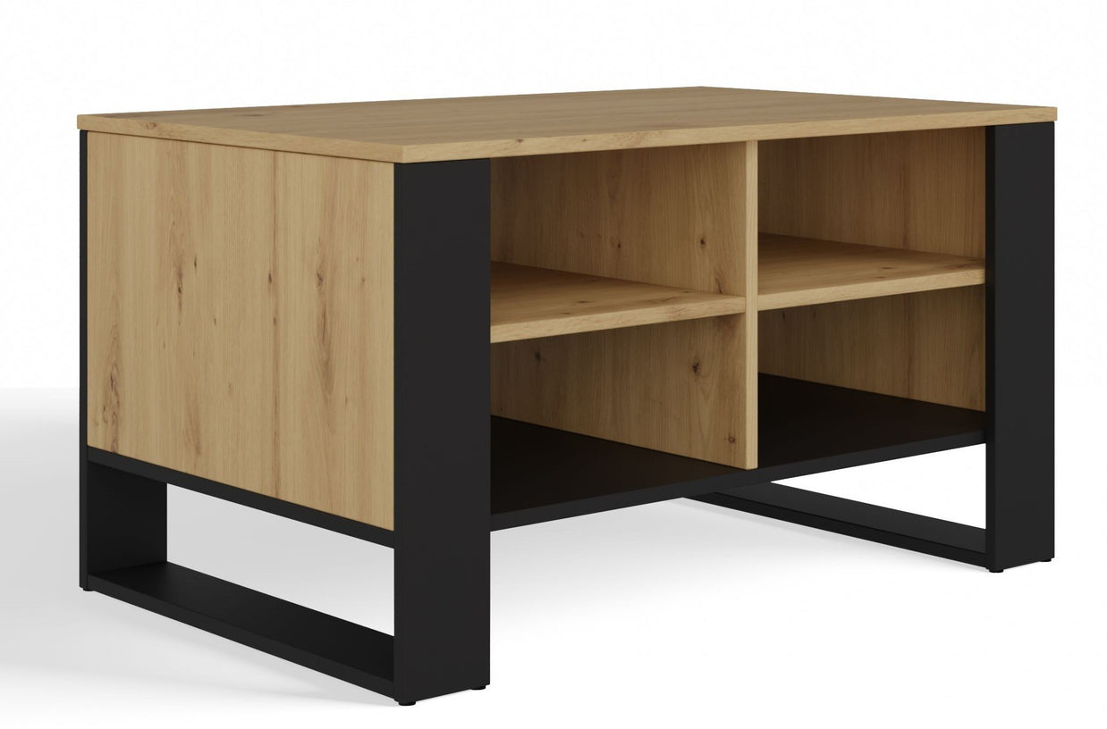 STOLIK KAWOWY ŁAWA MODERN 4P DĄB ARTISAN CZERŃ