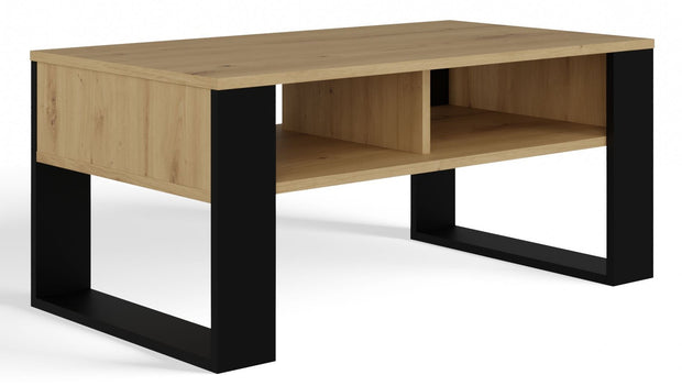 STOLIK KAWOWY ŁAWA MODERN 2P DĄB ARTISAN CZARNY