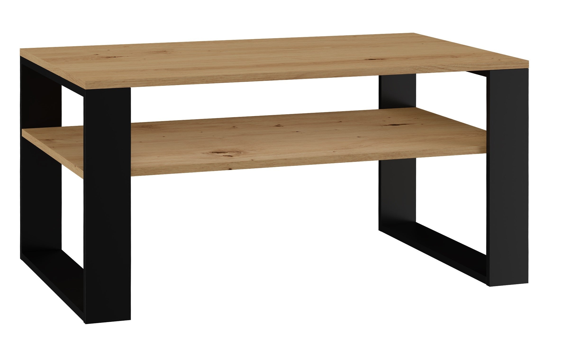 STOLIK KAWOWY ŁAWA MODERN 1P DĄB ARTISAN CZERŃ