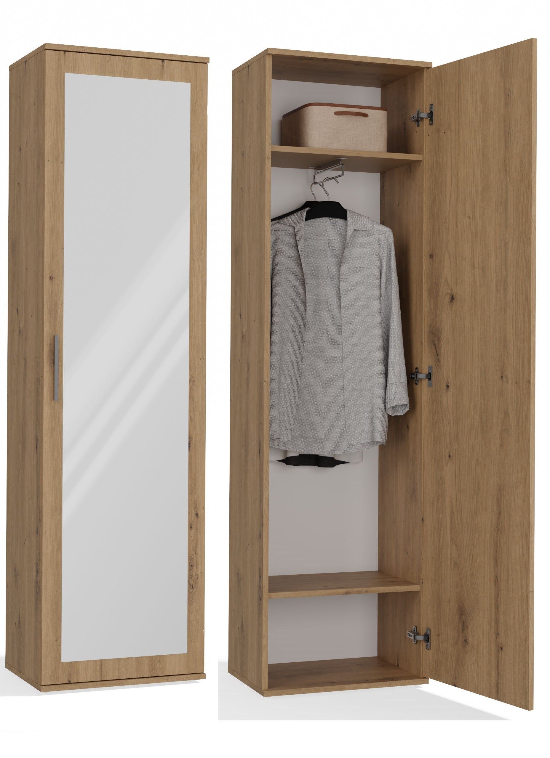 SZAFA DUO LUSTRO DĄB ARTISAN