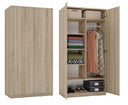 SZAFA GARDEROBA DRZWI PÓŁKI SD-90 DĄB SONOMA