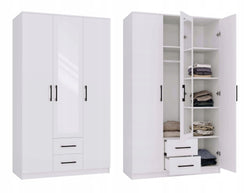 SZAFA ROMANA 120 LUSTRO 2 SZUFLADY 120CM BIEL