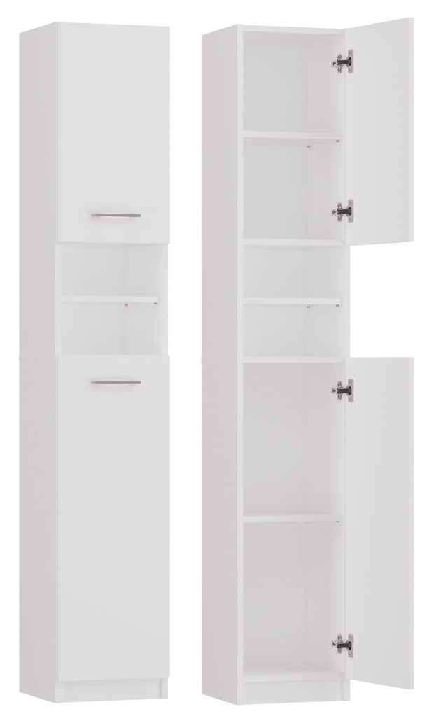SZAFKA ŁAZIENKOWA MARBELA 32CM REGAŁ SŁUPEK BIAŁY