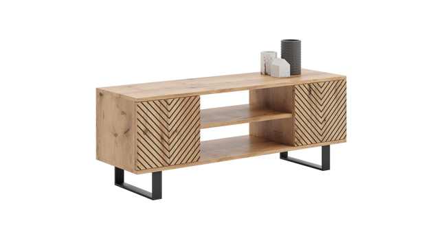 SZAFKA RTV FOCUS 135 cm – DĄB CRAFT/JODEŁKA
