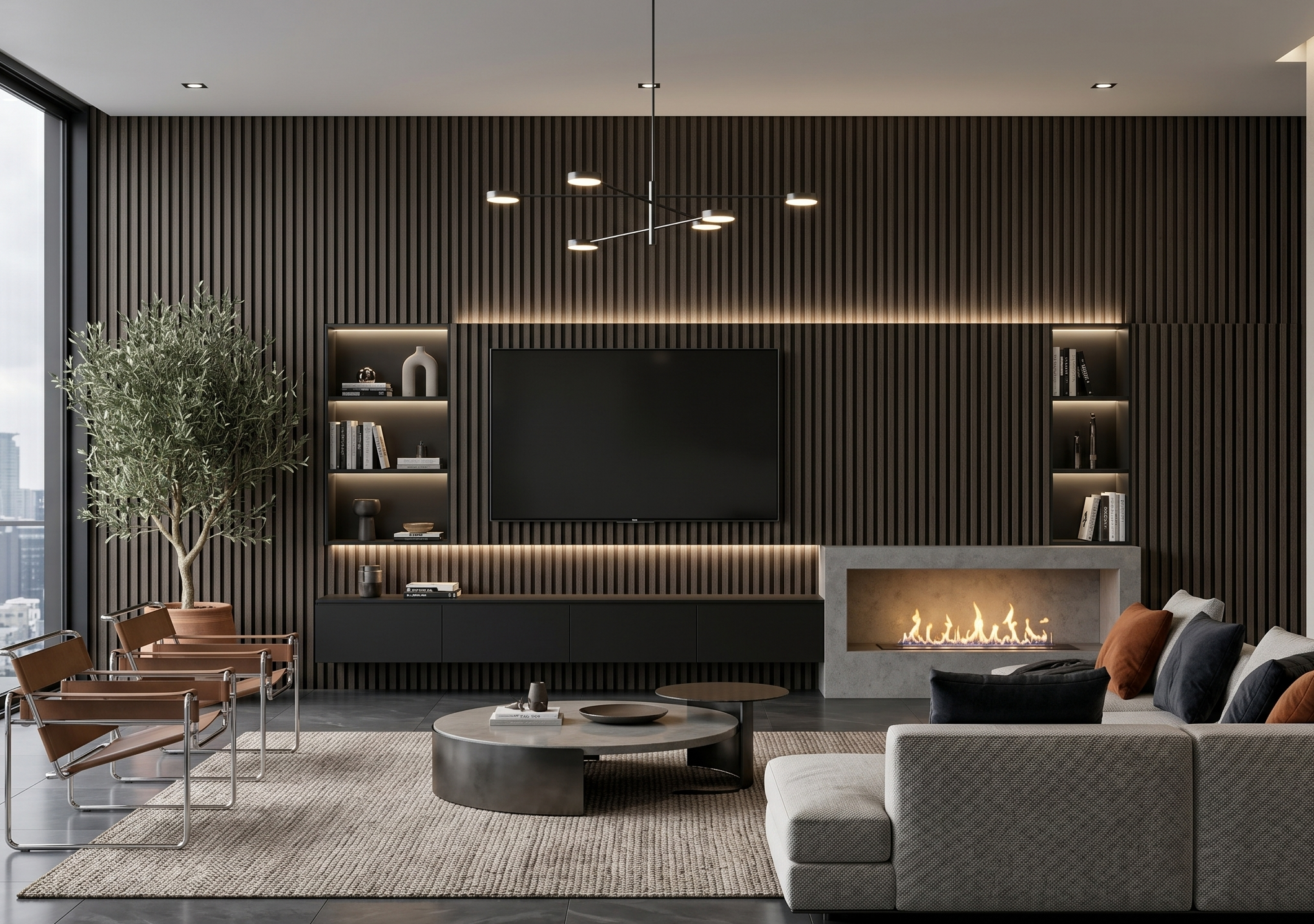 CORESTONE SPC 3D WALL PANEL - WOOD DARK BROWN 2,75m x 0,16m