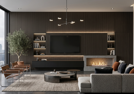 CORESTONE SPC 3D WALL PANEL - WOOD DARK BROWN 2,75m x 0,16m